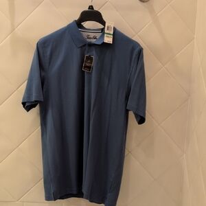Tasso Elba Classic Blue Polo Shirt NWT